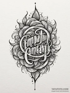 A single, powerful word like "empathy" or "co... - эскиз тату (№1751973651_0, 08.07.2025 11:20) — Tatufoto.com