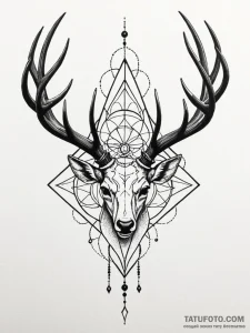 A beautiful, ornate set of deer antlers, but... - эскиз тату (№1751973823_0, 08.07.2025 11:23) — Tatufoto.com