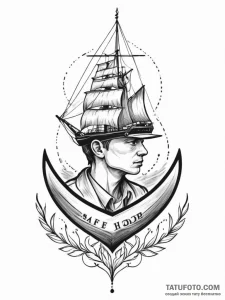 A person, whose body is a safe harbor for shi... - эскиз тату (№1751976505_0, 08.07.2025 12:08) — Tatufoto.com