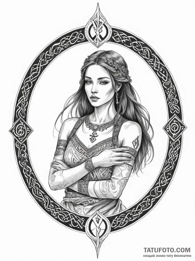 A beautiful woman whose skin is covered in an... - эскиз тату (№1751977601_0, 08.07.2025 12:26) — Tatufoto.com
