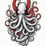A mythological kraken, its tentacles are powe... - эскиз тату (№1751977789_0, 08.07.2025 12:29) — Tatufoto.com