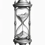A beautiful, ornate hourglass, with plenty of... - эскиз тату (№1751984608_0, 08.07.2025 14:23) — Tatufoto.com
