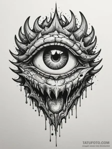 A dragon's eye, reptilian and full of cold fu... - эскиз тату (№1751985130_0, 08.07.2025 14:32) — Tatufoto.com