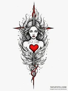 A quote "she had a wildfire in her heart", ar... - эскиз тату (№1751986903_0, 08.07.2025 15:01) — Tatufoto.com