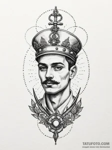 A drawing of a person's shadow, but the shado... - эскиз тату (№1751988490_0, 08.07.2025 15:28) — Tatufoto.com