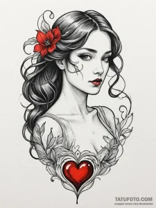 A girl whose body is made of glass, with a si... - эскиз тату (№1751989240_0, 08.07.2025 15:40) — Tatufoto.com