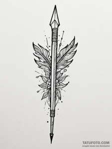 A beautiful, ornate arrow, its tip is a glowi... - эскиз тату (№1751989324_0, 08.07.2025 15:42) — Tatufoto.com