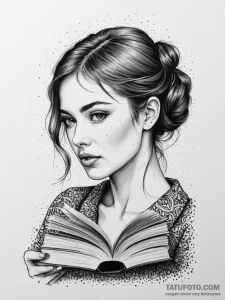 A phrase "a well-read woman is a dangerous cr... - эскиз тату (№1751989491_0, 08.07.2025 15:44) — Tatufoto.com