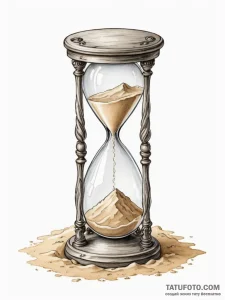 A beautiful, ornate hourglass, with plenty of... - эскиз тату (№1751990075_0, 08.07.2025 15:54) — Tatufoto.com