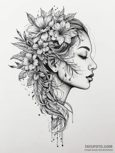A key, but it's unlocking a human mind, relea... - эскиз тату (№1751996764_0, 08.07.2025 17:46) — Tatufoto.com