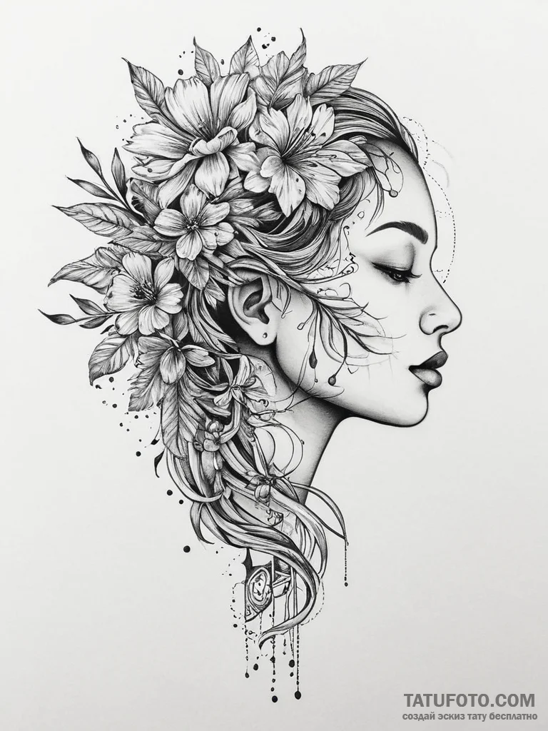 A key, but it's unlocking a human mind, relea... - эскиз тату (№1751996764_0, 08.07.2025 17:46) — Tatufoto.com