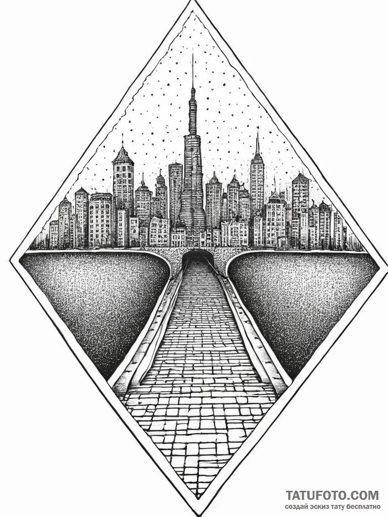 A simple drawing of a city sewer grate, artis... - эскиз тату (№1751998216_0, 08.07.2025 18:10) — Tatufoto.com