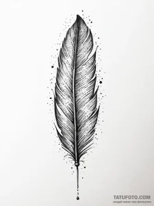 A beautiful, abstract feather, breaking apart... - эскиз тату (№1752003226_0, 08.07.2025 19:33) — Tatufoto.com