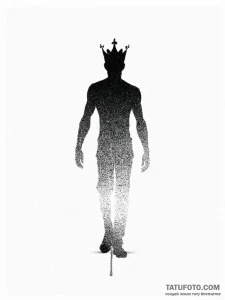 A drawing of a person's shadow, but the shado... - эскиз тату (№1752003396_0, 08.07.2025 19:36) — Tatufoto.com