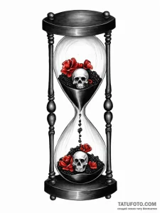 A beautiful, realistic hourglass, filled with... - эскиз тату (№1752003824_0, 08.07.2025 19:43) — Tatufoto.com
