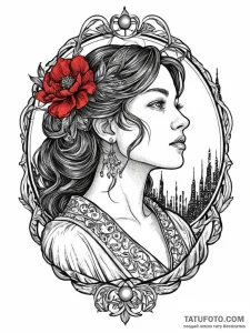 A beautiful, serene image of a teacher and a... - эскиз тату (№1752003994_0, 08.07.2025 19:46) — Tatufoto.com