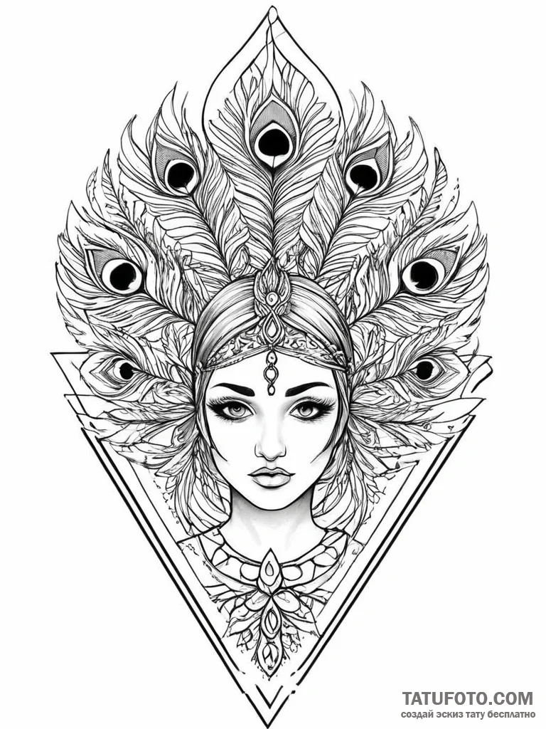 A woman's face, peeking from behind a fan mad... - эскиз тату (№1752004335_0, 08.07.2025 19:52) — Tatufoto.com