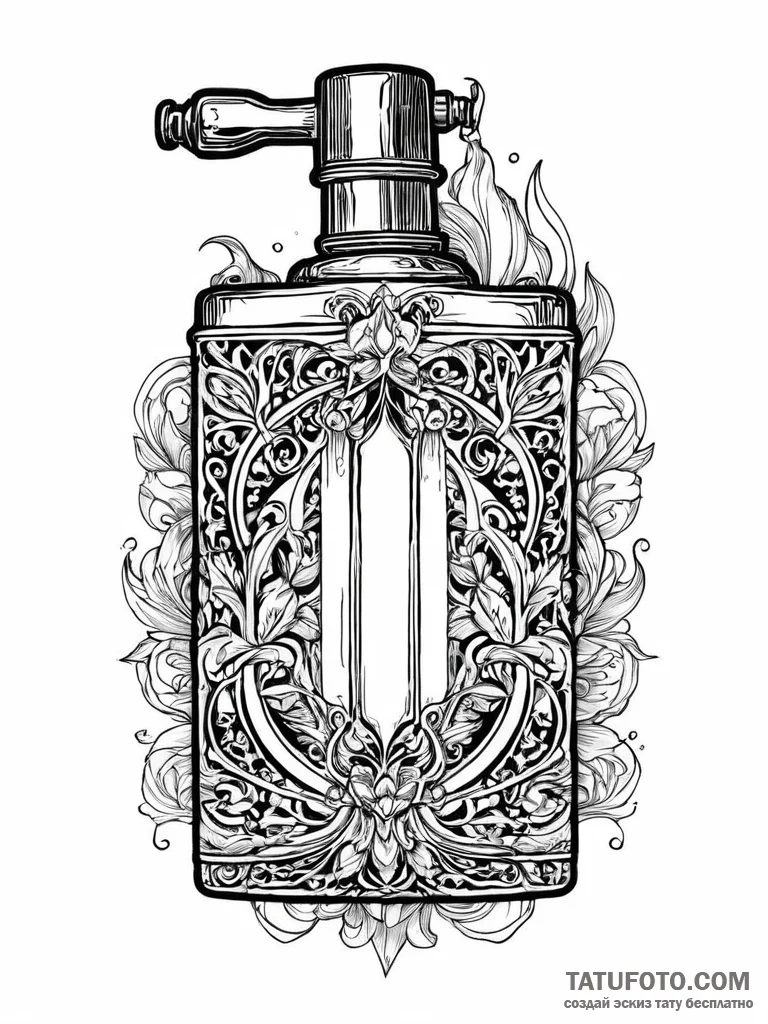 A drawing of a cheap plastic lighter, almost... - эскиз тату (№1752004421_0, 08.07.2025 19:53) — Tatufoto.com