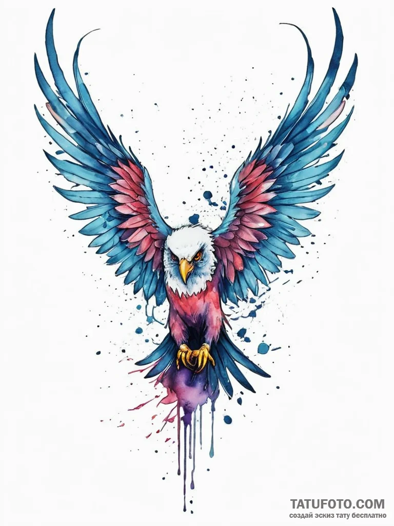 A beautiful, deadly harpy, with sharp talons... - эскиз тату (№1752005015_0, 08.07.2025 20:03) — Tatufoto.com