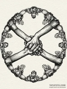 A beautiful, serene image of people from all... - эскиз тату (№1752006205_0, 08.07.2025 20:23) — Tatufoto.com