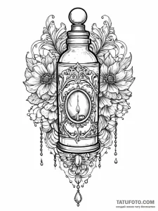 A beautiful, ornate garter, with a tiny, empt... - эскиз тату (№1752008421_0, 08.07.2025 21:00) — Tatufoto.com