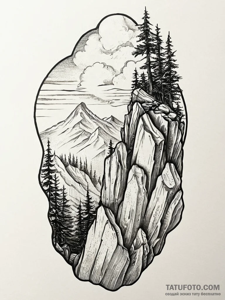 A single, powerful word "climb" or "rise", et... - эскиз тату (№1752008936_0, 08.07.2025 21:08) — Tatufoto.com