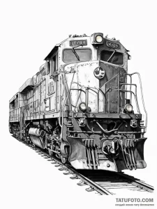 A powerful locomotive, a symbol of industrial... - эскиз тату (№1752009705_0, 08.07.2025 21:21) — Tatufoto.com
