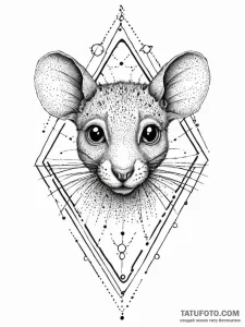 A pack of spectral rats, their eyes glowing g... - эскиз тату (№1752010049_0, 08.07.2025 21:27) — Tatufoto.com