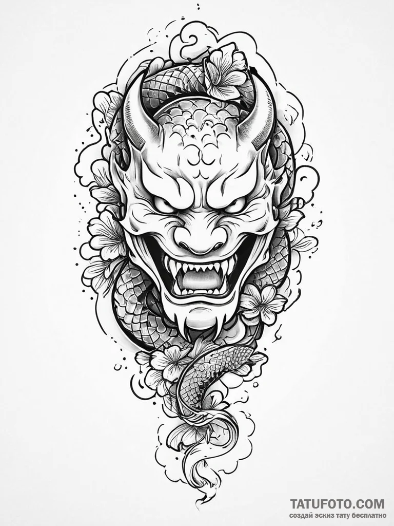 A single, blacked-out tooth in a smile, tatto... - эскиз тату (№1752010306_0, 08.07.2025 21:31) — Tatufoto.com