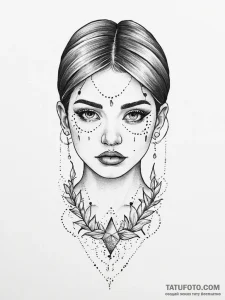 A girl whose tears are seeds that sprout on t... - эскиз тату (№1752010992_0, 08.07.2025 21:43) — Tatufoto.com
