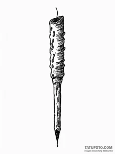 A single, burnt-out matchstick - эскиз тату (№1752012614_0, 08.07.2025 22:10) — Tatufoto.com