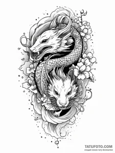A pack of rats, swarming, a symbol of overwhe... - эскиз тату (№1752012870_0, 08.07.2025 22:14) — Tatufoto.com