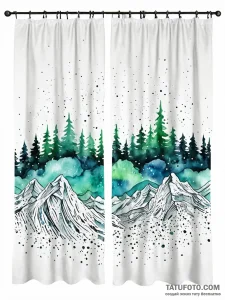 A beautiful, abstract aurora borealis, a curt... - эскиз тату (№1752013212_0, 08.07.2025 22:20) — Tatufoto.com