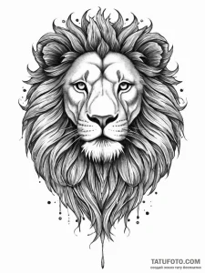 A beautiful, detailed drawing of a heraldic l... - эскиз тату (№1752013725_0, 08.07.2025 22:28) — Tatufoto.com