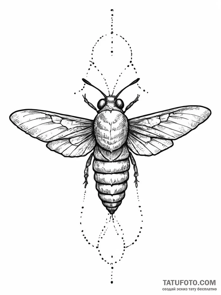A beautiful, but determined hummingbird moth,... - эскиз тату (№1752014311_0, 08.07.2025 22:38) — Tatufoto.com