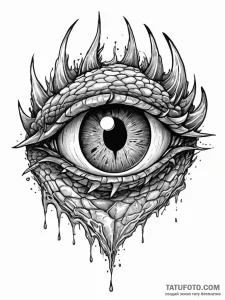 A dragon's eye, reptilian and full of cold fu... - эскиз тату (№1752014653_0, 08.07.2025 22:44) — Tatufoto.com