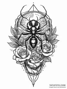 A beautiful, but strong carpenter ant, buildi... - эскиз тату (№1752016706_0, 08.07.2025 23:18) — Tatufoto.com