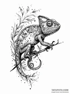 A chameleon, its skin a beautiful, shifting p... - эскиз тату (№1752021137_0, 09.07.2025 00:32) — Tatufoto.com