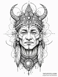 A beautiful, wise old shaman, healing their t... - эскиз тату (№1752022248_0, 09.07.2025 00:50) — Tatufoto.com