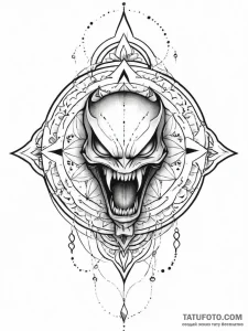 A single, perfect drop of venom, on the tip o... - эскиз тату (№1752022763_0, 09.07.2025 00:59) — Tatufoto.com