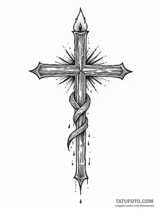 A single, perfect, burning matchstick, concep... - эскиз тату (№1752055401_0, 09.07.2025 10:03) — Tatufoto.com