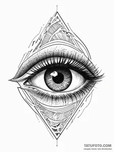 A human eye, but it is filled with pure, burn... - эскиз тату (№1752055742_0, 09.07.2025 10:09) — Tatufoto.com