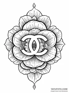 The logo of a luxury fashion brand (e.g., cha... - эскиз тату (№1752056420_0, 09.07.2025 10:20) — Tatufoto.com