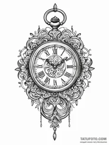 A beautiful, ornate family heirloom, like a p... - эскиз тату (№1752057269_0, 09.07.2025 10:34) — Tatufoto.com