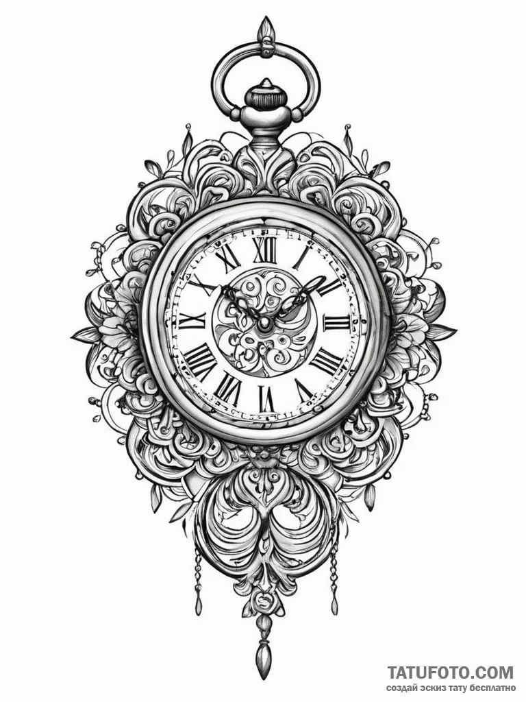 A beautiful, ornate family heirloom, like a p... - эскиз тату (№1752057269_0, 09.07.2025 10:34) — Tatufoto.com