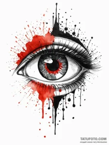 A human eye, with a clear, defined target in... - эскиз тату (№1752057441_0, 09.07.2025 10:37) — Tatufoto.com