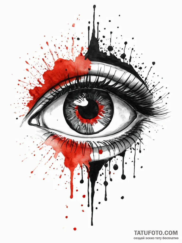 A human eye, with a clear, defined target in... - эскиз тату (№1752057441_0, 09.07.2025 10:37) — Tatufoto.com