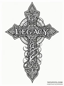 A single, powerful word "legacy", written in... - эскиз тату (№1752058626_0, 09.07.2025 10:57) — Tatufoto.com
