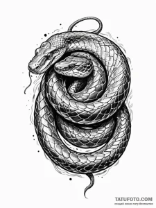 A powerful anaconda, constricting its prey - эскиз тату (№1752060692_0, 09.07.2025 11:31) — Tatufoto.com