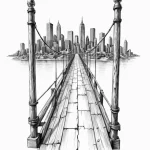 A person, building a bridge for others to cro... - эскиз тату (№1752062149_0, 09.07.2025 11:55) — Tatufoto.com